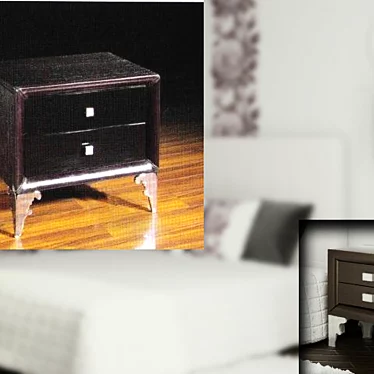 Art Deco Bedside Table (58x43x52) 3D model image 1 