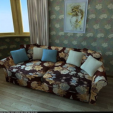 Elegant Scarlett Sofa: RoyBosh Collection 3D model image 1 