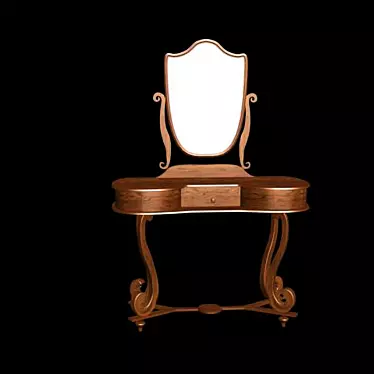 Elegant Cherry Wood Ladies' Table 3D model image 1 