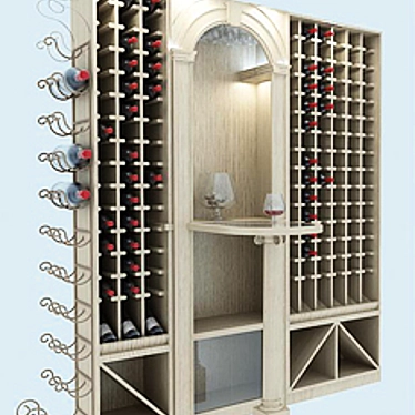 Simple Cellars Wine Cabinet 3D model image 1 