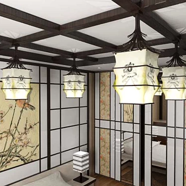 Japanese Lantern: Simple and Elegant 3D model image 1 