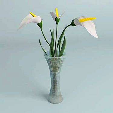 Title: Floral Vase: Elegant Vray Material 3D model image 1 