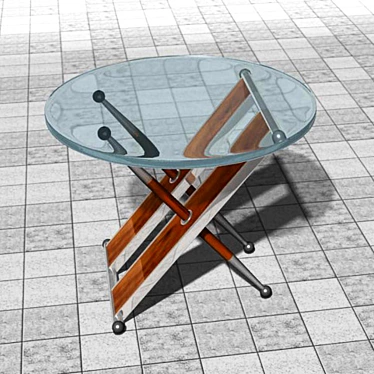 Rustic Magazine Table 3D model image 1 