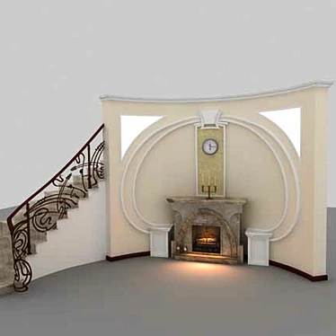 Versatile Fire and Stair Combo 3D model image 1 