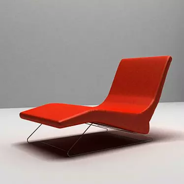 Modern Red Armchair 3D model image 1 