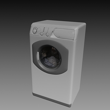 Efficient Washing Machine: Realistic Design 3D model image 1 