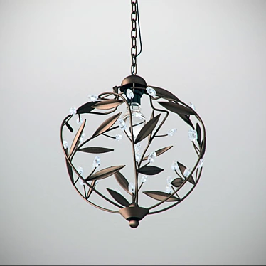 Modern Metal Pendant Light: Massive 3D model image 1 