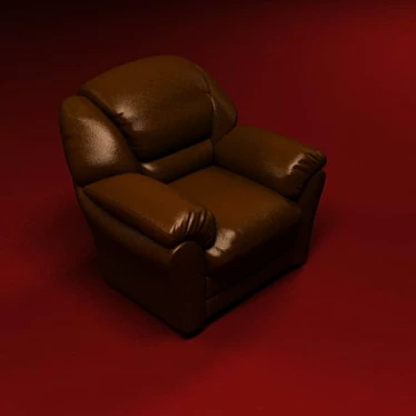 Classic Leather Chair 3D model image 1 