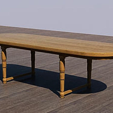 Italian Dining Table 3D model image 1 