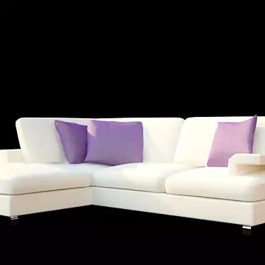 Elegant Charlie Sofa 3D model image 1 