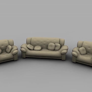 Title: Modern Country Home Soft Furnishings 3D model image 1 