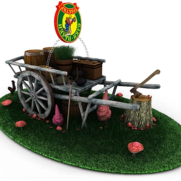 Title: EcoCart - Lightweight Folding Shopping Cart 3D model image 1 