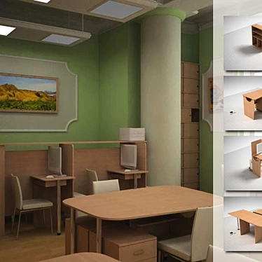 Office Archive Furniture Set | Efficient Storage Solution 3D model image 1 