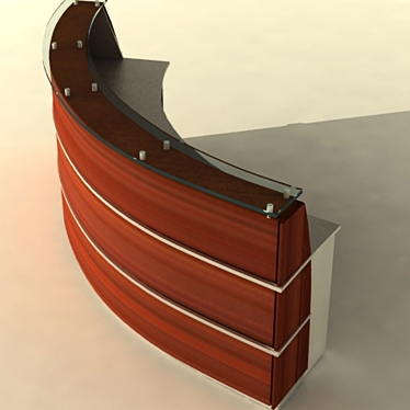 Stylish Reception Rack: Office Interior Accent 3D model image 1 