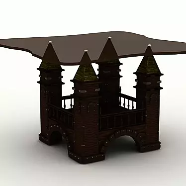 Translation: "Bamboo and Rattan Lock Coffee Table"
Title: "Bamboo Rattan Lock Coffee Table 3D model image 1 