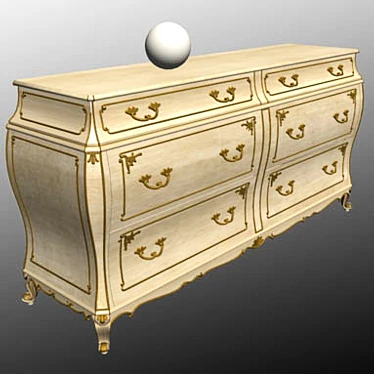 Wagner Chest of Drawers with Textures 3D model image 1 