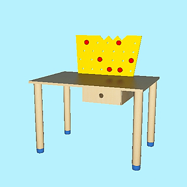 Customizable Wood Texture Table 3D model image 1 