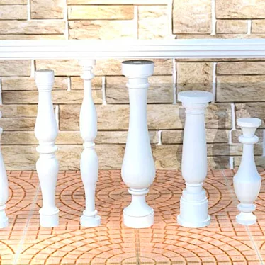 Versatile Baluster and Railing Options 3D model image 1 