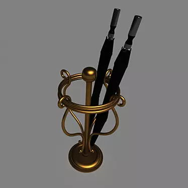 Sleek Umbrella Rack 3D model image 1 