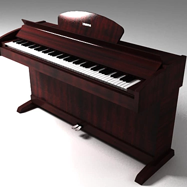 Yamaha Electronic Piano with Texture 3D model image 1 