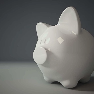 Quirky Piggy Bank: A Cute Saving Companion 3D model image 1 