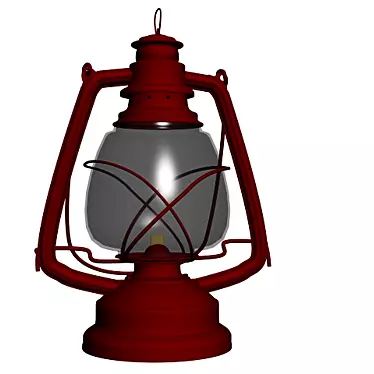 Vintage Kerosene Lantern 3D model image 1 