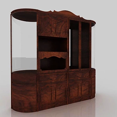 Stylish Textured Wardrobe 3D model image 1 