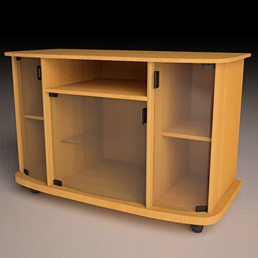 Sleek TV Stand Drawer 3D model image 1 
