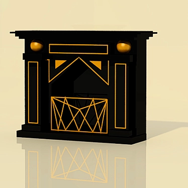 Ardeco Style Fireplace 3D model image 1 