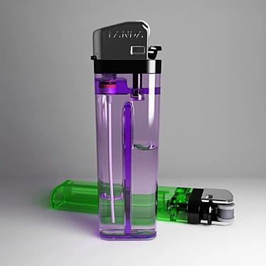 Transparent Chinese Lighter Model 3D model image 1 