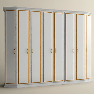 Elegant Classic Wardrobe 3D model image 1 