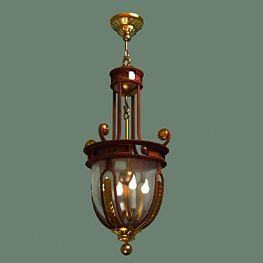 Elegant Italian Pendant Light 3D model image 1 