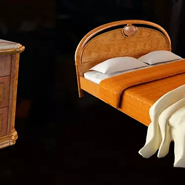 Bedside cabinet with bed