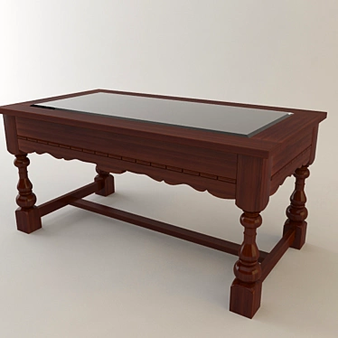 Vintage Charm Coffee Table 3D model image 1 