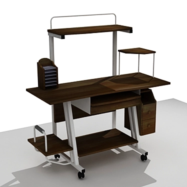 Sleek Computer Desk: Model TT-500B 3D model image 1 