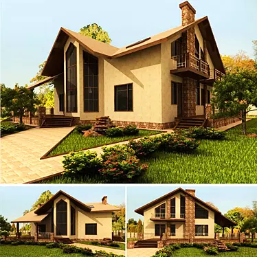 360 Prestige Cottage: Perfect Retreat for Discerning Buyers 3D model image 1 