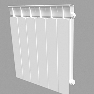 Sleek Textureless Radiator 3D model image 1 