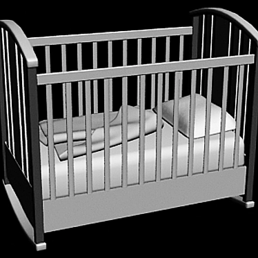 Deluxe Baby Cot: Comfort Made Simple 3D model image 1 