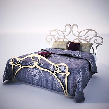 Elegant Dream Bed 3D model image 1 