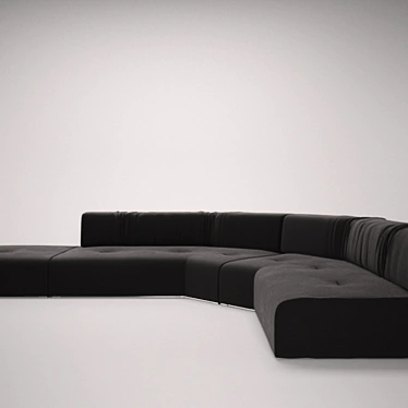 Contemporary Chic Corner Sofa 3D model image 1 