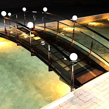 Crystal Clear Glass Bridge 3D model image 1 