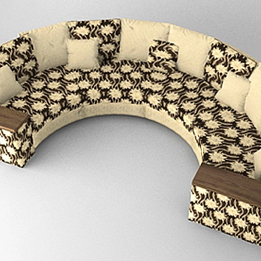 Title: Kalinka Round Sofa 3D model image 1 