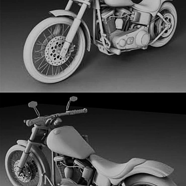 Sleek Harley Davidson Bike 3D model image 1 