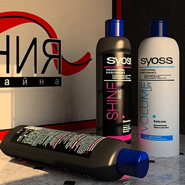 SYOS Haircare Set: Shampoo & Balm 3D model image 1 