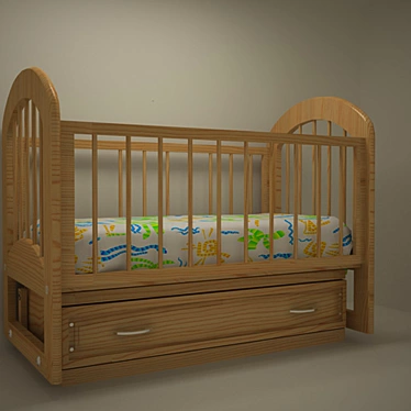 Dreamy Sleep Crib 3D model image 1 