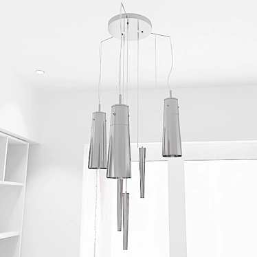 Title: Italian Design Cromostilo Chandelier 3D model image 1 