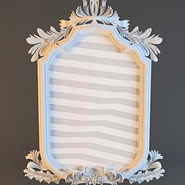 Elegant Classic Style Mirror 3D model image 1 