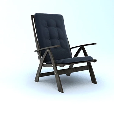 Cozy Outdoor Armchair 3D model image 1 