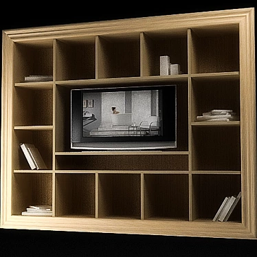 Hinged shelf for TV 3D model image 1 