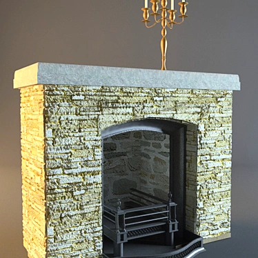 Elegant Fire Pit: Warm and Style 3D model image 1 